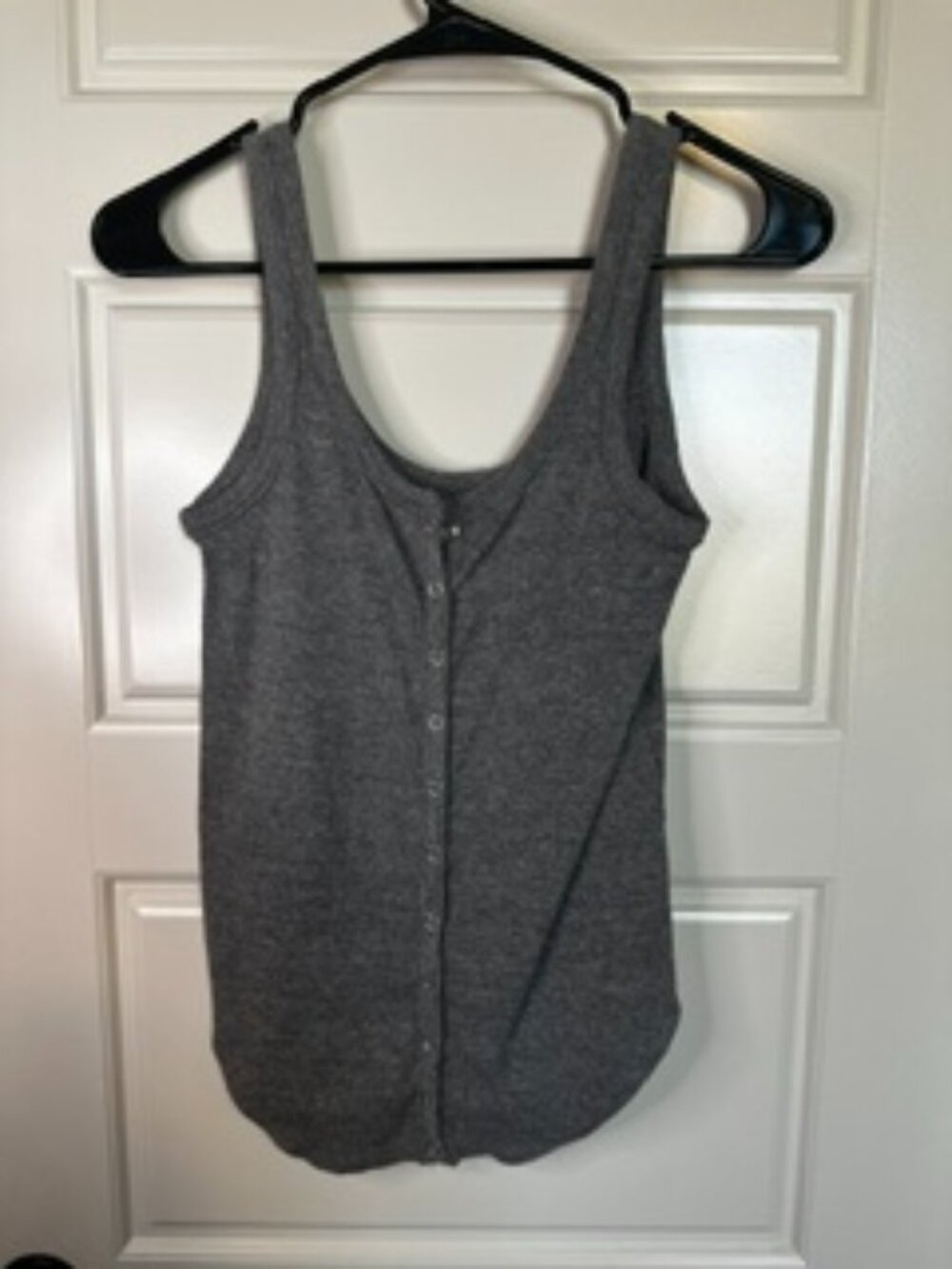 ChaSer Gray Button Down Front Tank Top